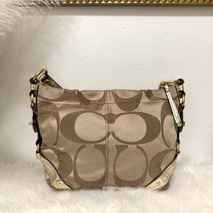 Elegant Tan Designer Shoulder Bag